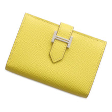 将图像加载到图库查看器中，HERMES Bearn Card Case Lime Epsom
