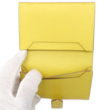 将图像加载到图库查看器中，HERMES Bearn Card Case Lime Epsom
