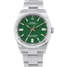 将图像加载到图库查看器中，ROLEX Oyster Perpetual 36 W36mm Stainless Steel Green Dial 126000
