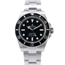 将图像加载到图库查看器中，ROLEX Submariner No-Date W41mm Stainless Steel Black Dial 124060
