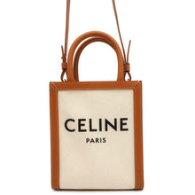 Load image into Gallery viewer, CELINE Vertical Cabas Beige/Brown 193302 Canvas Leather Size Mini
