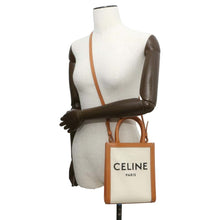 Load image into Gallery viewer, CELINE Vertical Cabas Beige/Brown 193302 Canvas Leather Size Mini
