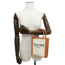 Load image into Gallery viewer, CELINE Vertical Cabas Beige/Brown 193302 Canvas Leather Size Mini
