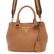 Load image into Gallery viewer, PRADA 2WAY Handbag Camel 1BA411 Leather
