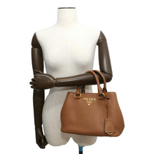 Load image into Gallery viewer, PRADA 2WAY Handbag Camel 1BA411 Leather
