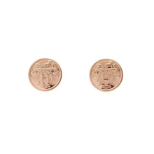 Load image into Gallery viewer, HERMES Exlibris stud earrings Size TPM 18K Pink Gold
