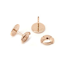 Load image into Gallery viewer, HERMES Exlibris stud earrings Size TPM 18K Pink Gold
