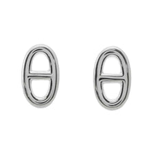 将图像加载到图库查看器中，HERMES Chaine d&#39;Ancre stud earrings Size TPM SV925
