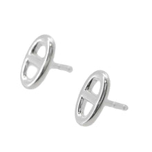 将图像加载到图库查看器中，HERMES Chaine d&#39;Ancre stud earrings Size TPM SV925
