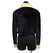 将图像加载到图库查看器中，CHANEL Velvet Tweed Jacket Size 38 Black/BeigeP73311 Rayon80% Silk 18% Polyester2%
