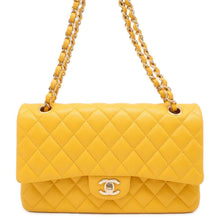 Load image into Gallery viewer, CHANEL Matelasse W Flap W Chain Shoulder Yellow A01112 Caviar Leather Size 25
