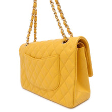 Load image into Gallery viewer, CHANEL Matelasse W Flap W Chain Shoulder Yellow A01112 Caviar Leather Size 25
