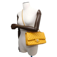 Load image into Gallery viewer, CHANEL Matelasse W Flap W Chain Shoulder Yellow A01112 Caviar Leather Size 25
