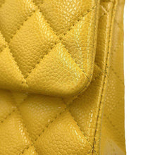 Load image into Gallery viewer, CHANEL Matelasse W Flap W Chain Shoulder Yellow A01112 Caviar Leather Size 25
