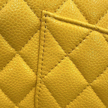 Load image into Gallery viewer, CHANEL Matelasse W Flap W Chain Shoulder Yellow A01112 Caviar Leather Size 25
