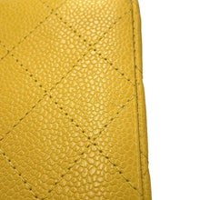 Load image into Gallery viewer, CHANEL Matelasse W Flap W Chain Shoulder Yellow A01112 Caviar Leather Size 25
