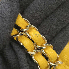 Load image into Gallery viewer, CHANEL Matelasse W Flap W Chain Shoulder Yellow A01112 Caviar Leather Size 25
