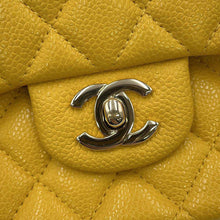 Load image into Gallery viewer, CHANEL Matelasse W Flap W Chain Shoulder Yellow A01112 Caviar Leather Size 25
