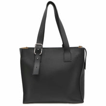 Load image into Gallery viewer, LOEWE Buckle Zipper Tote Bag Black B692K99X03 Calf Leather
