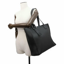 Load image into Gallery viewer, LOEWE Buckle Zipper Tote Bag Black B692K99X03 Calf Leather
