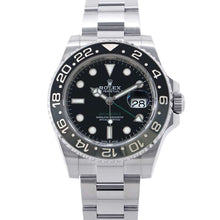 Load image into Gallery viewer, ROLEX GMT MasterII W40mm Stainless Steel Black Dial 126710GRNR
