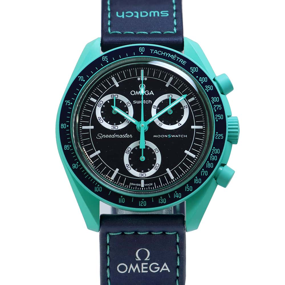 Swatch OMEGA x Swatch Speedmaster Mission on Earth W42mm Bio Ceramic Nylon Dark Blue Dial SO33L103