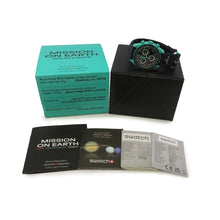 将图像加载到图库查看器中，Swatch OMEGA x Swatch Speedmaster Mission on Earth W42mm Bio Ceramic Nylon Dark Blue Dial SO33L103
