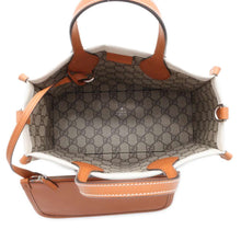 Load image into Gallery viewer, GUCCI GUCCI Print Tote Bag Beige/Light Brown 772144 Canvas Leather Size Mini
