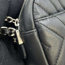 Load image into Gallery viewer, CHANEL Chevron ChainShoulder Bag Black A57617 Leather
