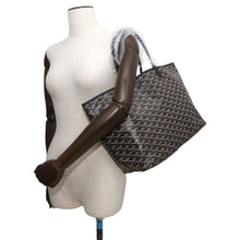 Load image into Gallery viewer, GOYARD Saint Louis Black PVC Coated Canvas Leather Size PM
