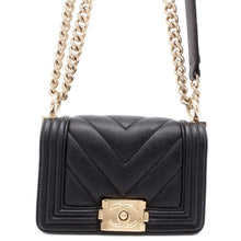 Load image into Gallery viewer, CHANEL Boy Chanel ChainShoulder Bag Black A67364 Caviar Leather Size Mini
