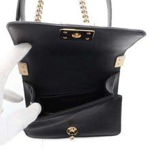 Load image into Gallery viewer, CHANEL Boy Chanel ChainShoulder Bag Black A67364 Caviar Leather Size Mini
