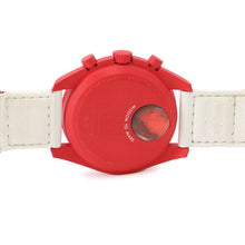 将图像加载到图库查看器中，Swatch OMEGA Collaboration MISSION TO MARS W42mm Bio Ceramic Nylon White Dial SO33R100
