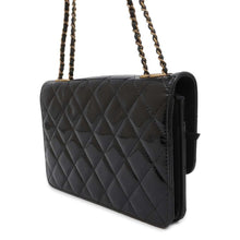 将图像加载到图库查看器中，CHANEL CHANEL Chain wallet Black Patent Leather
