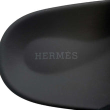 Load image into Gallery viewer, HERMES Shipley Sandals Black/Natural Leather Rubber Size 42
