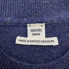 Load image into Gallery viewer, HERMES Sweater [H-Lift] Size 42 Blue Cashmere
