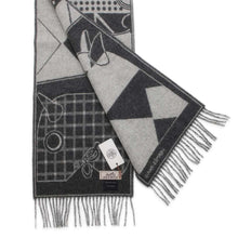 将图像加载到图库查看器中，HERMES Scarf 【Camail・Jacquard】 Gris Claire Chine/Flannel Cashmere100%
