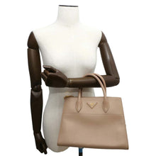 Load image into Gallery viewer, PRADA Paradigm 2WAY Handbag Beige 1BA103 Leather
