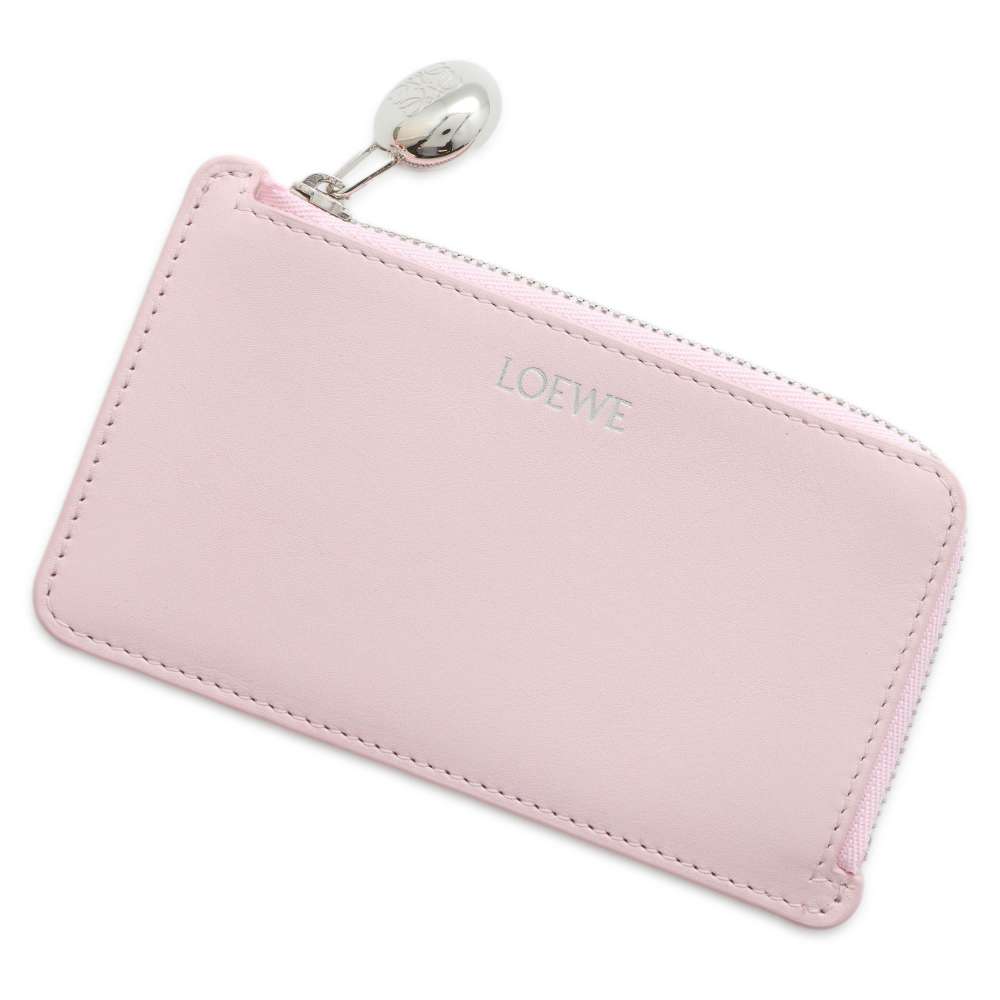 LOEWE LOEWE Pebble Coin Card Holder Blossom CANBZ40X01 Shiny Nappa Calf Leather