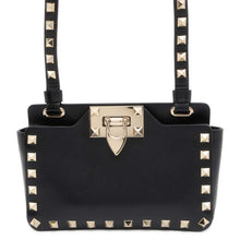 将图像加载到图库查看器中，Valentino Garavani Studded Shoulder Bag Black WW2P0W33XVJ Leather
