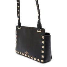 将图像加载到图库查看器中，Valentino Garavani Studded Shoulder Bag Black WW2P0W33XVJ Leather
