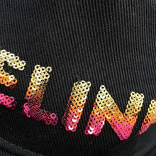 Load image into Gallery viewer, CELINE Sequins logo cap Size L Black2AUW9641M Cotton98% Polyurethane2%
