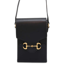 将图像加载到图库查看器中，GUCCI Horsebit 1955 Mini Shoulder Bag Black625615 Leather
