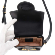 将图像加载到图库查看器中，GUCCI Horsebit 1955 Mini Shoulder Bag Black625615 Leather
