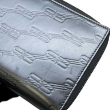 Load image into Gallery viewer, BALENCIAGA Embossed Monogram Continental Zip Wallet Silver 717787 Leather
