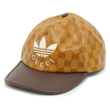 Load image into Gallery viewer, GUCCI Adidas collaboration GG Crystal Baseball cap Size M Brown 696475 Nylon67% Cotton33%
