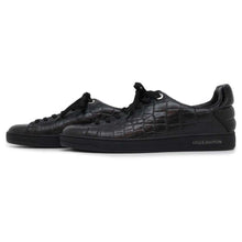 Load image into Gallery viewer, LOUIS VUITTON Front Row Line Sneakers Noir Croco embossed leather Size 8
