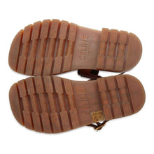 将图像加载到图库查看器中，CELINE Triomphe Sandals Brown352473778C.04LU Leather Size 37
