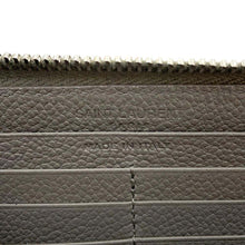 将图像加载到图库查看器中，SAINT LAURENT PARIS Zip Around Chozai Cloth Gray 414680 Leather
