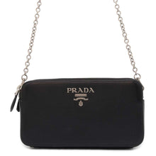 将图像加载到图库查看器中，PRADA ChainShoulder Black 1DH010 Saffiano Leather
